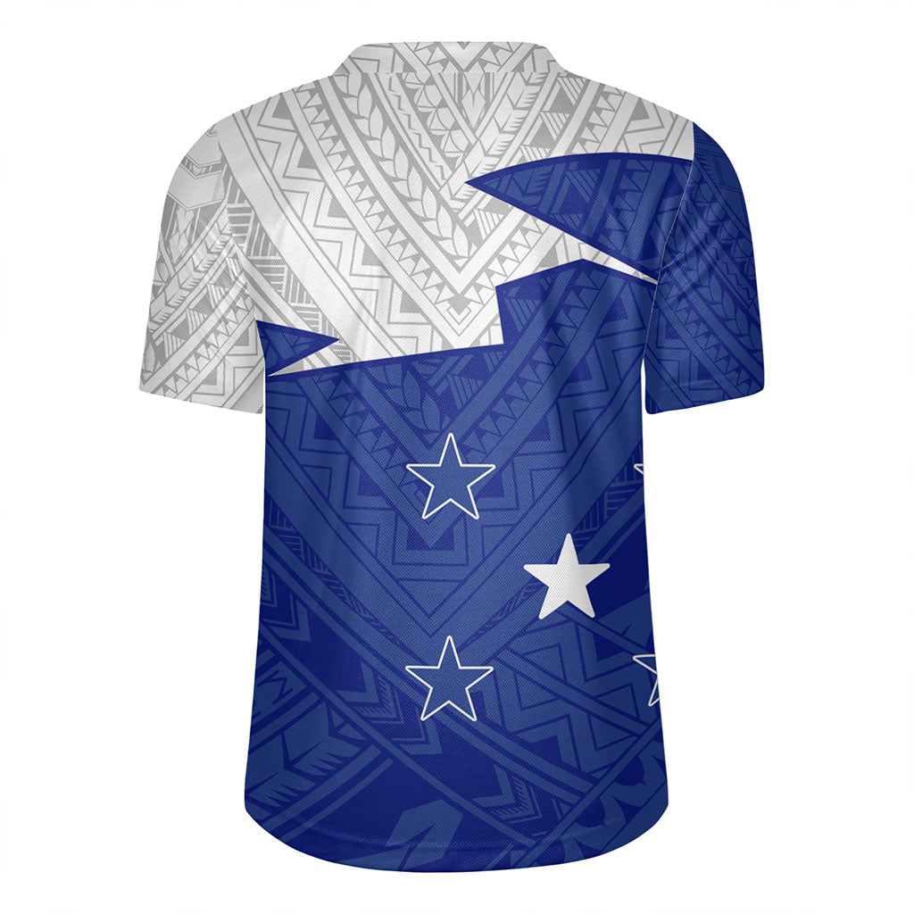 Gambier Islands Rugby Jersey Polynesian Tattoo Flag And Coat Of Arms