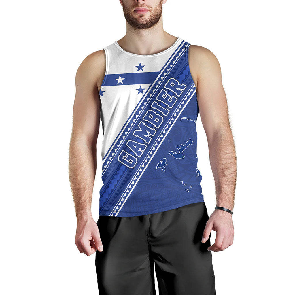 Gambier Islands Tank Top Flag And Coat Of Arms