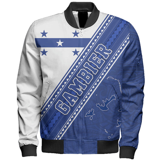 Gambier Islands Bomber Jacket Flag And Coat Of Arms