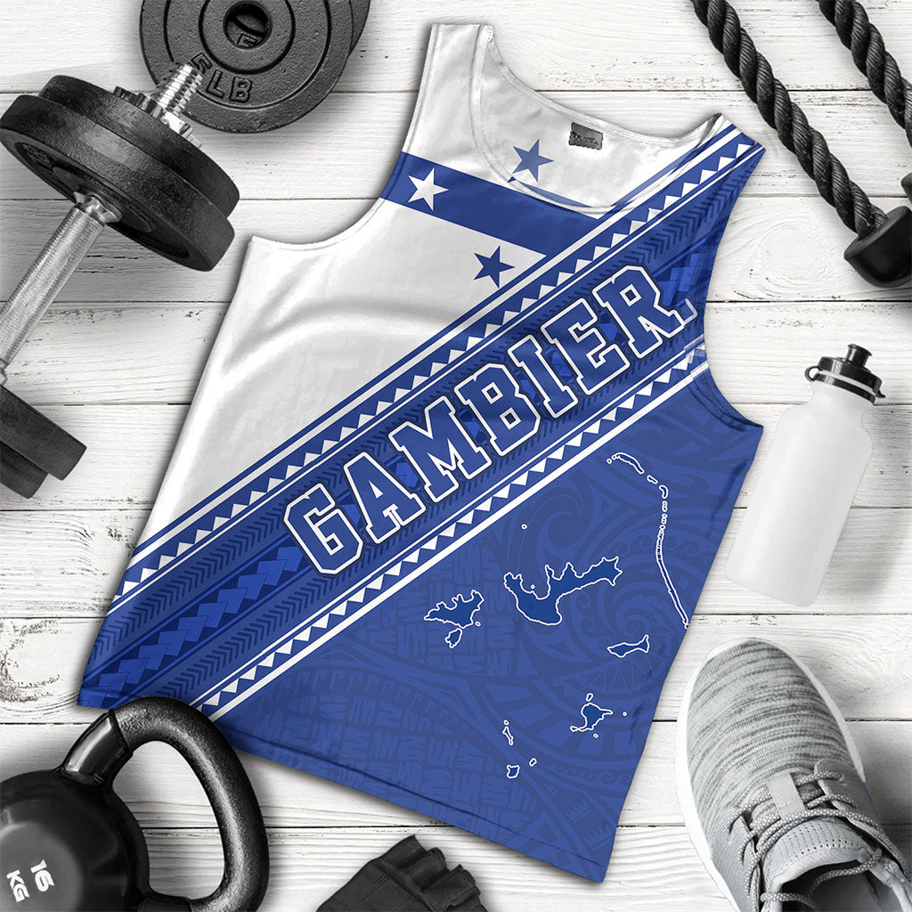 Gambier Islands Tank Top Flag And Coat Of Arms