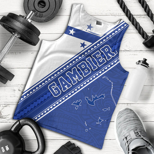 Gambier Islands Tank Top Flag And Coat Of Arms
