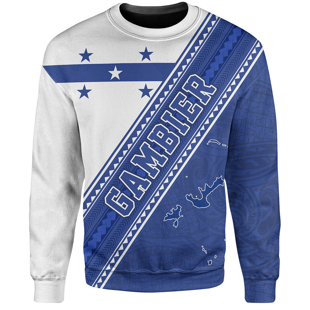 Gambier Islands Sweatshirt Flag And Coat Of Arms