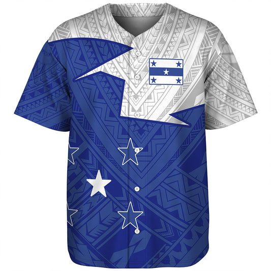 Gambier Islands Baseball Shirt Polynesian Tattoo Flag And Coat Of Arms