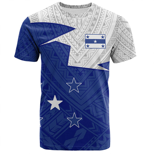 Gambier Islands T-Shirt Polynesian Tattoo Flag And Coat Of Arms