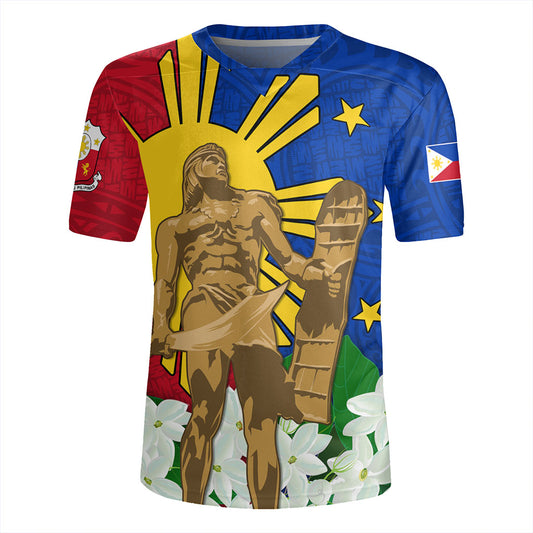 Philippines Filipinos Rugby Jersey Lapu-Lapu Hero With Sampaguita Flower