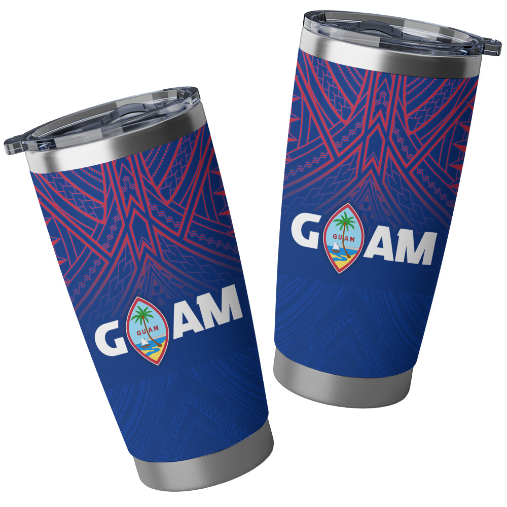 Guam Flag Color With Traditional Patterns Tumbler