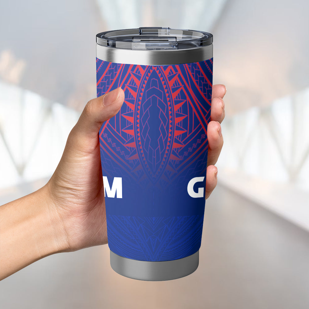 Guam Flag Color With Traditional Patterns Tumbler