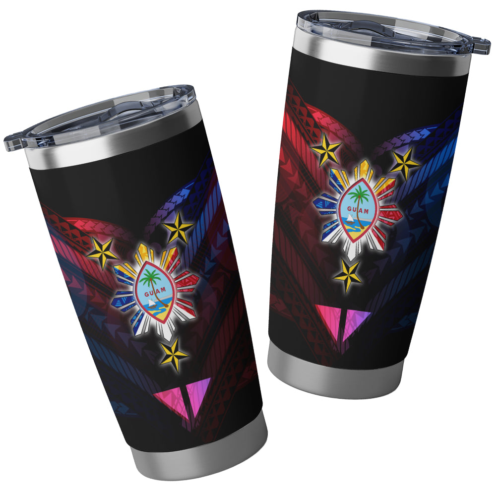 Philippines Filipinos Guam Seal With Philippines Sun And Stars Tumbler