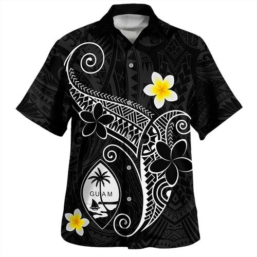 Guam Hawaiian Shirt Polynesia Floral Tribal