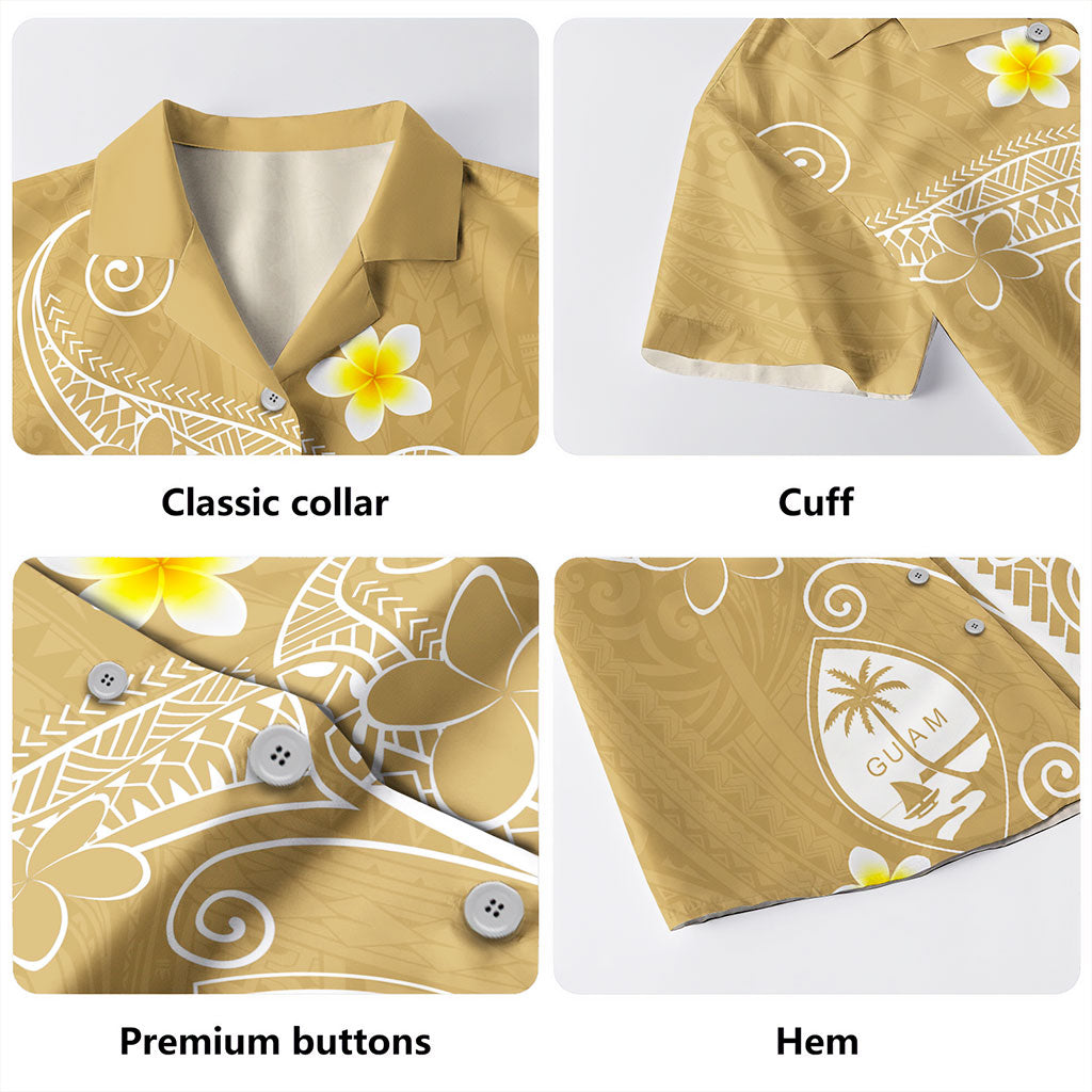 Guam Hawaiian Shirt Polynesia Floral Tribal