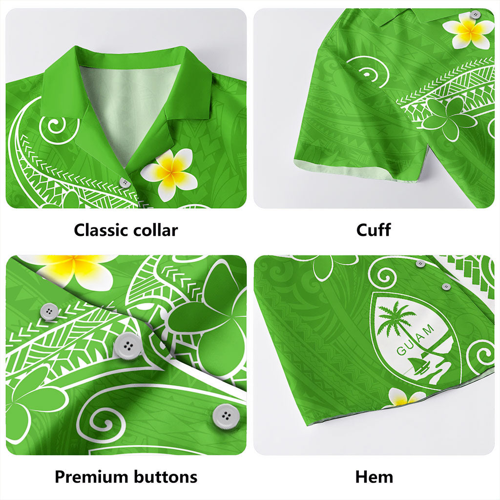 Guam Hawaiian Shirt Polynesia Floral Tribal