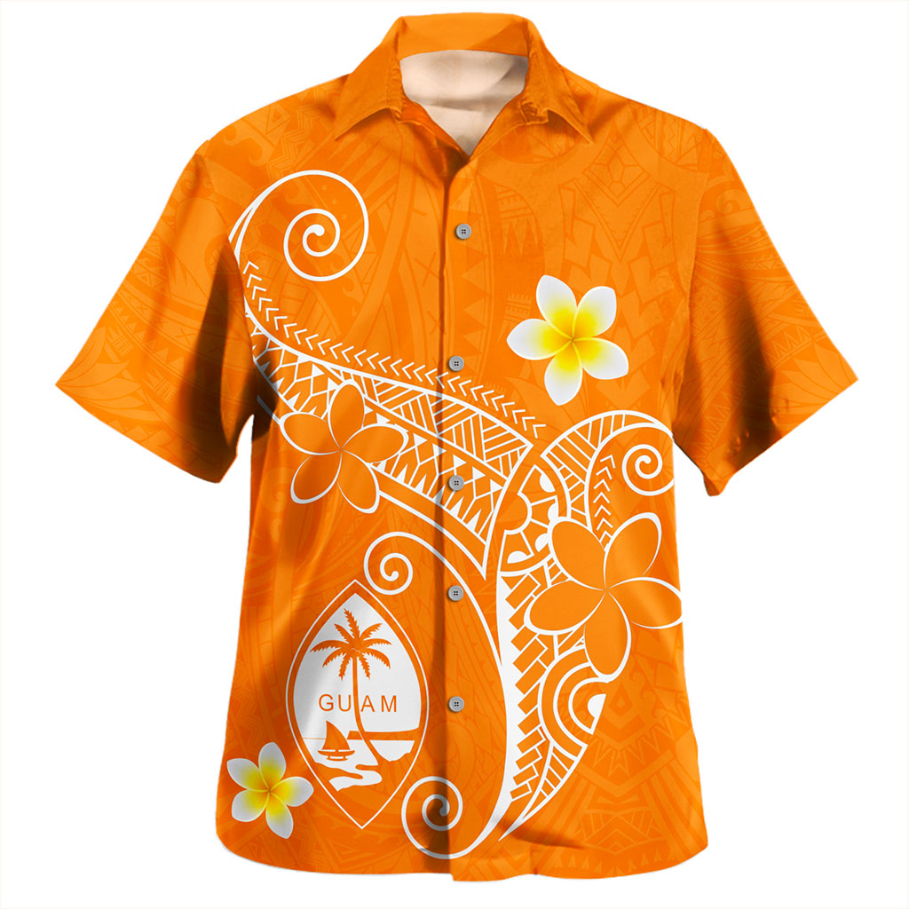 Guam Hawaiian Shirt Polynesia Floral Tribal Ver.1