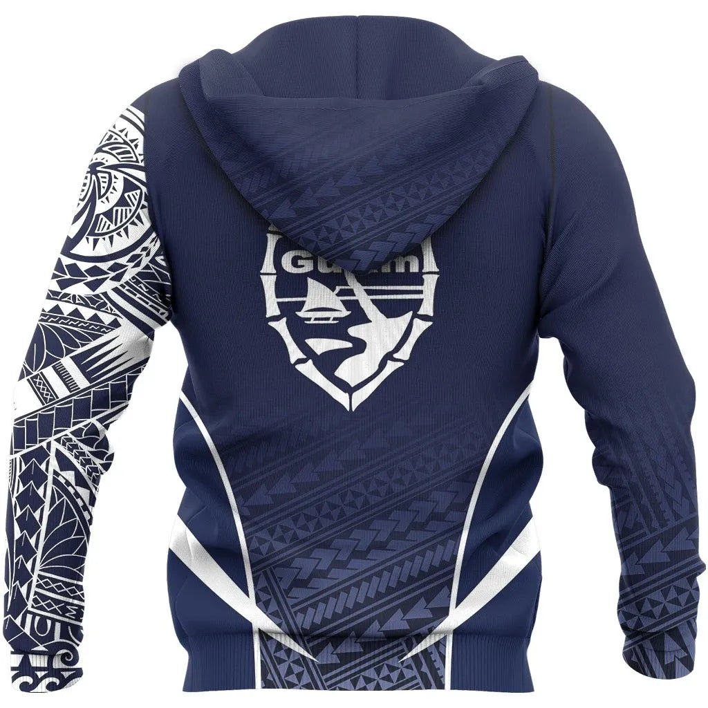 Guam Active Special Hoodie - Guam Flag Polynesian Tattoo