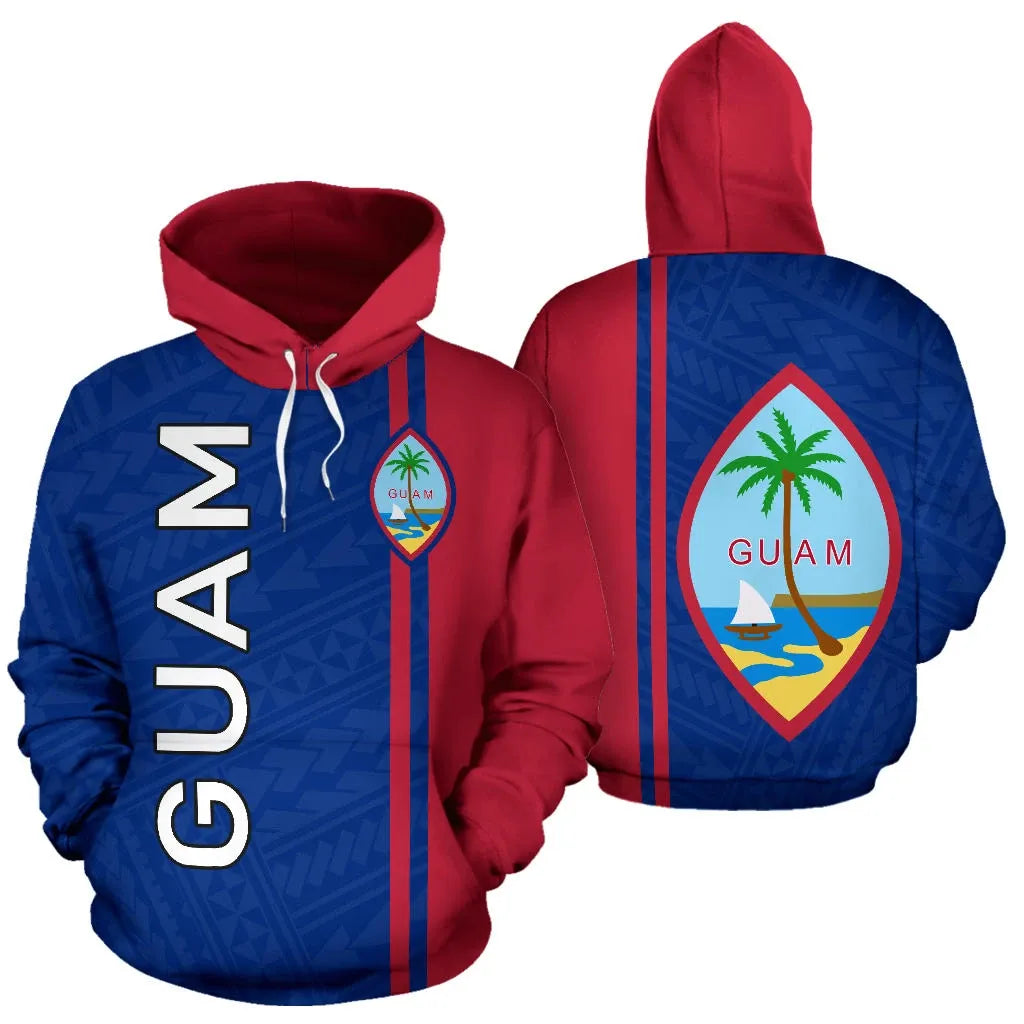 Guam All Over Hoodie - Polynesian Straight Version