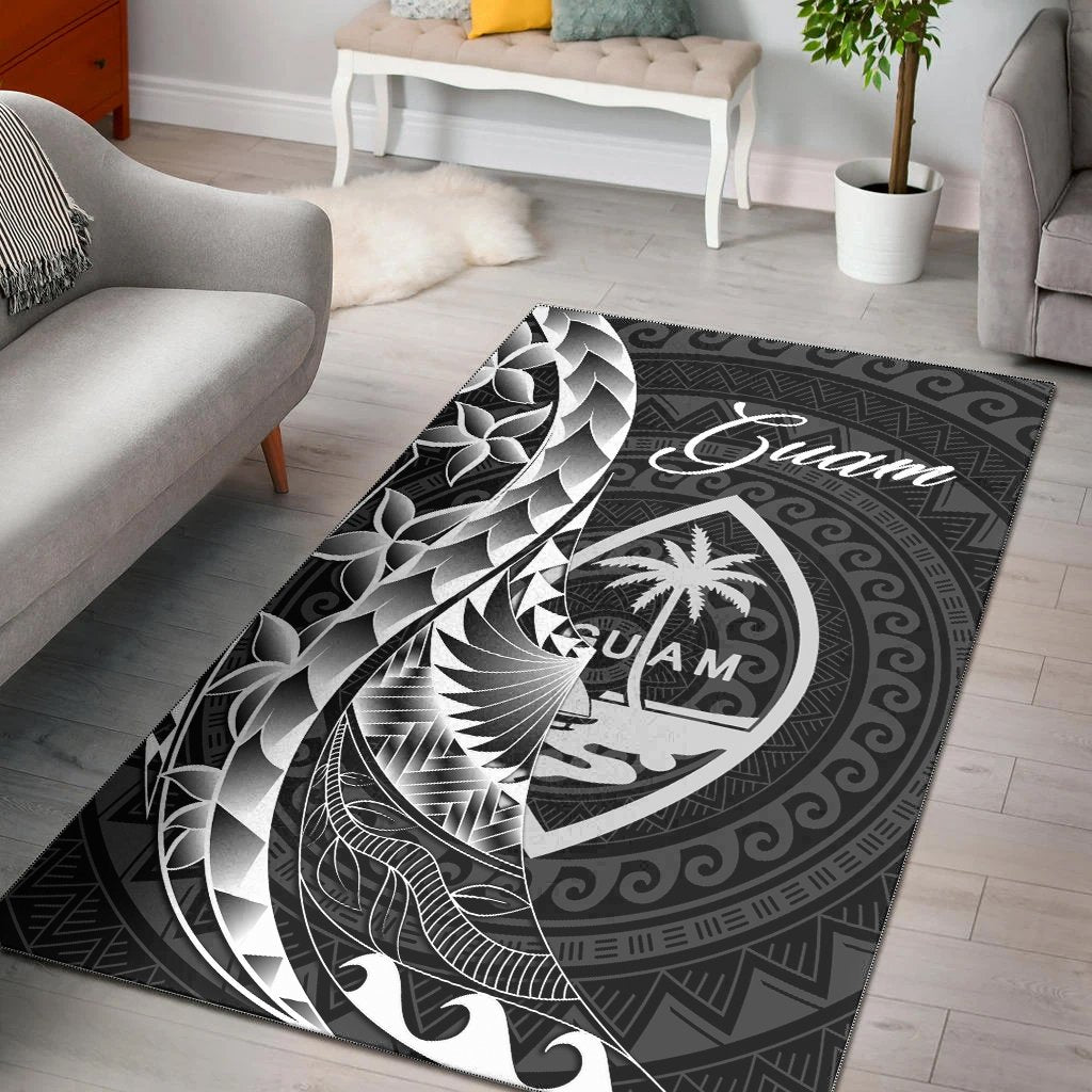 Guam Area Rug - Polynesian Pattern Style