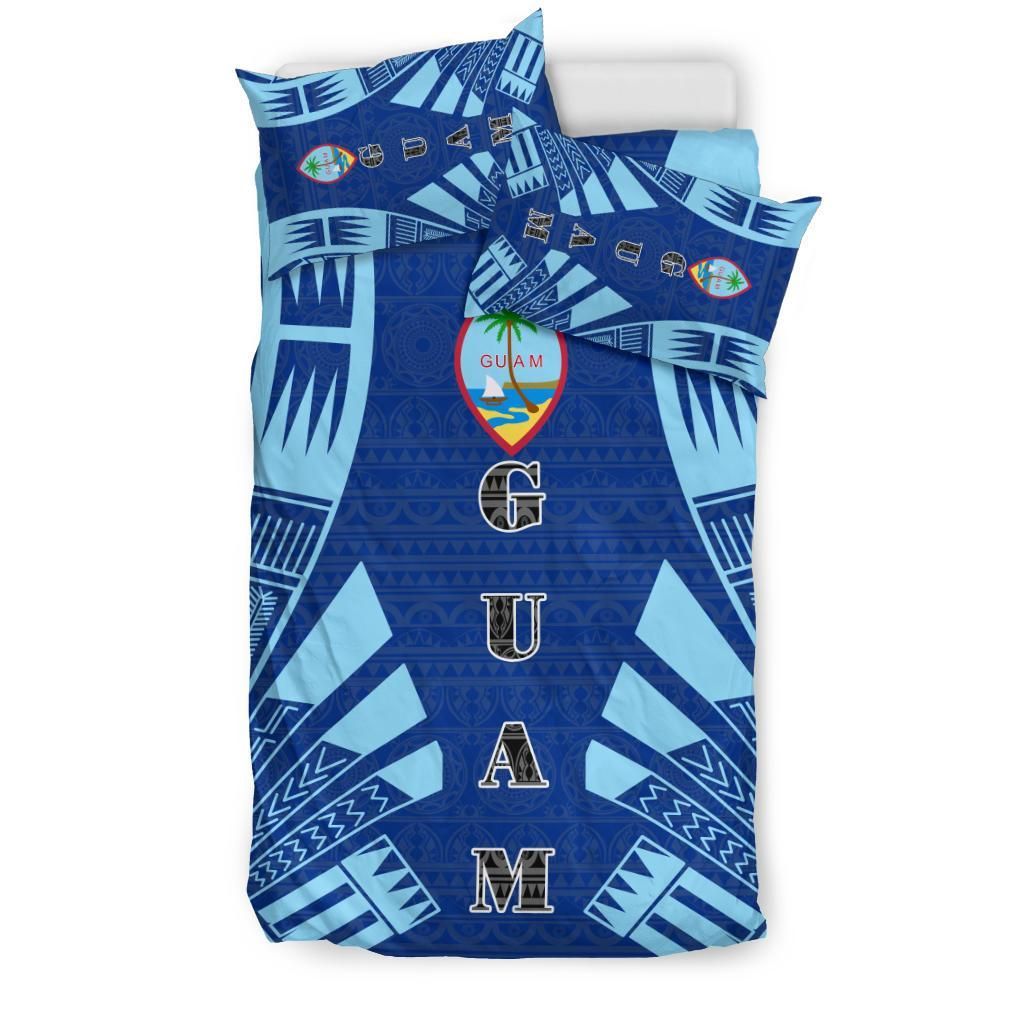 Guam Duvet Cover Set - Polynesian Tattoo Flag