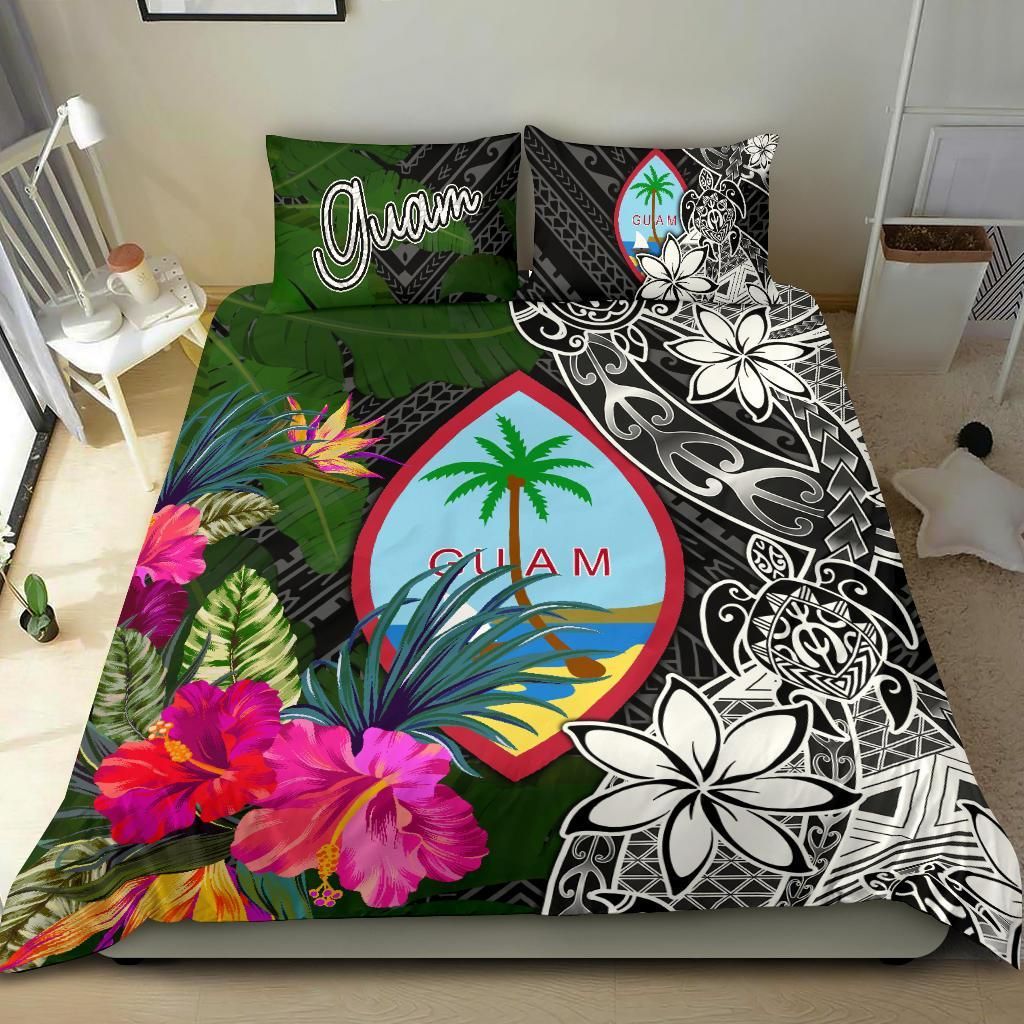 Guam Bedding Set - Turtle Plumeria Banana Leaf