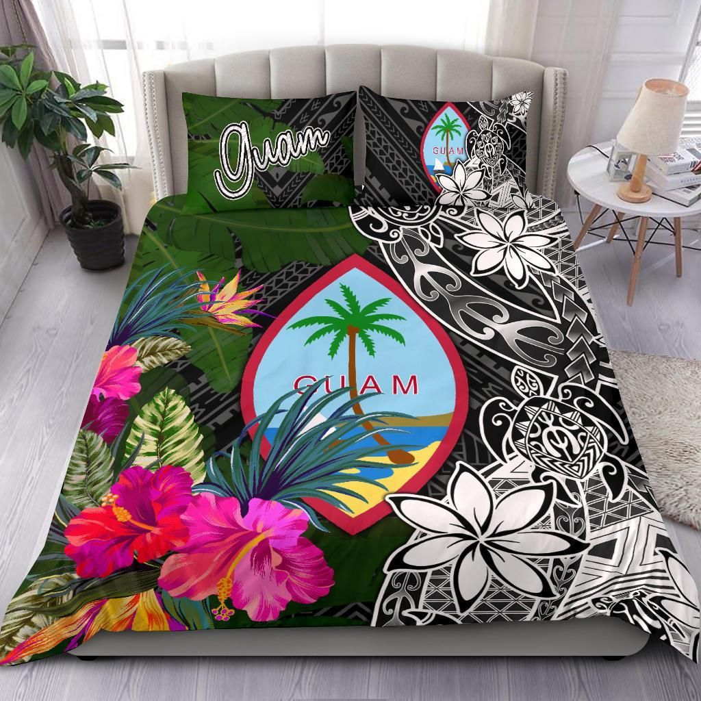 Guam Bedding Set - Turtle Plumeria Banana Leaf