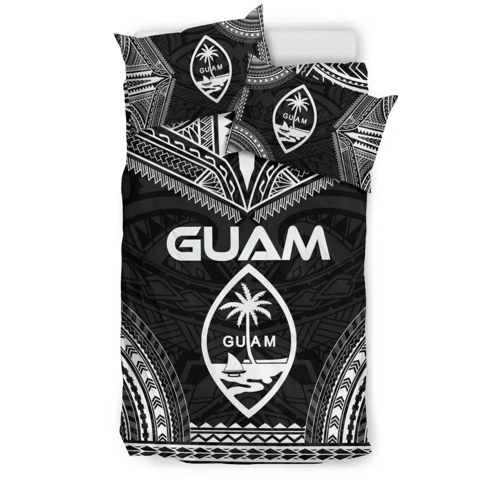 Guam Polynesian Chief Duvet Cover Set - Black Version