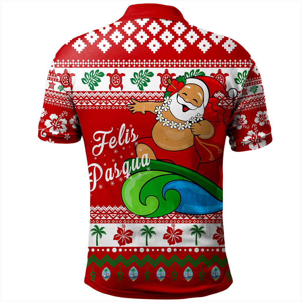 Guam Polo Shirt Santa Claus Ho Ho Ho Christmas