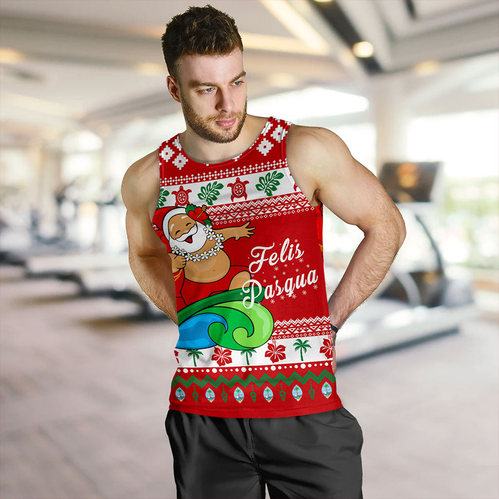 Guam Tank Top Santa Claus Ho Ho Ho Christmas