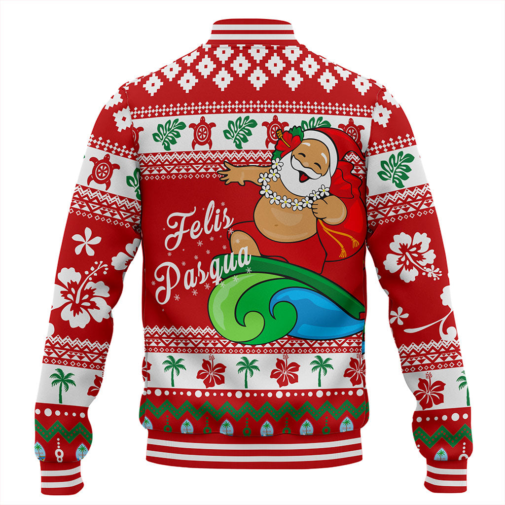 Guam Baseball Jacket Santa Claus Ho Ho Ho Christmas