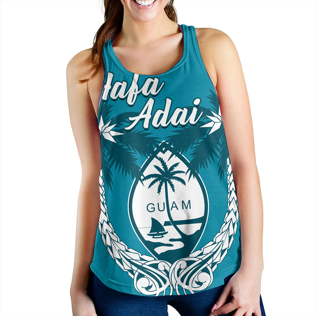 Guam Women Tank Coconut Tree With Coat Of Arms
