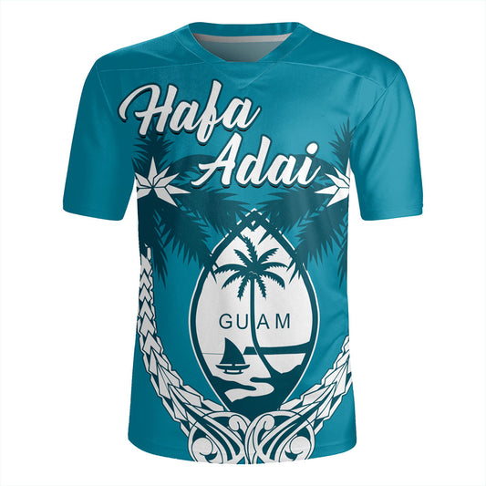 Guam Rugby Jersey Coconut Tree With Coat Of Arms