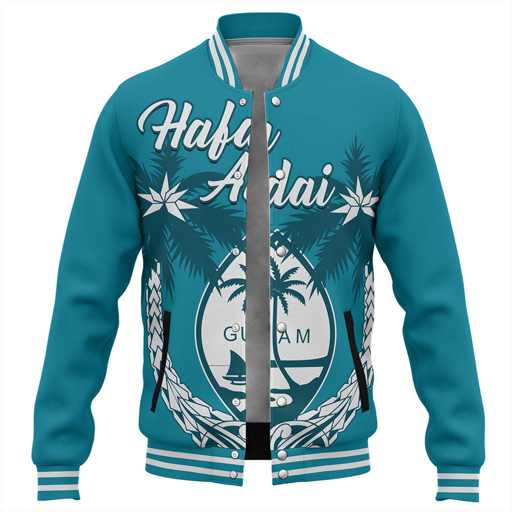 Guam Baseball Jacket Coconut Tree With Coat Of Arms
