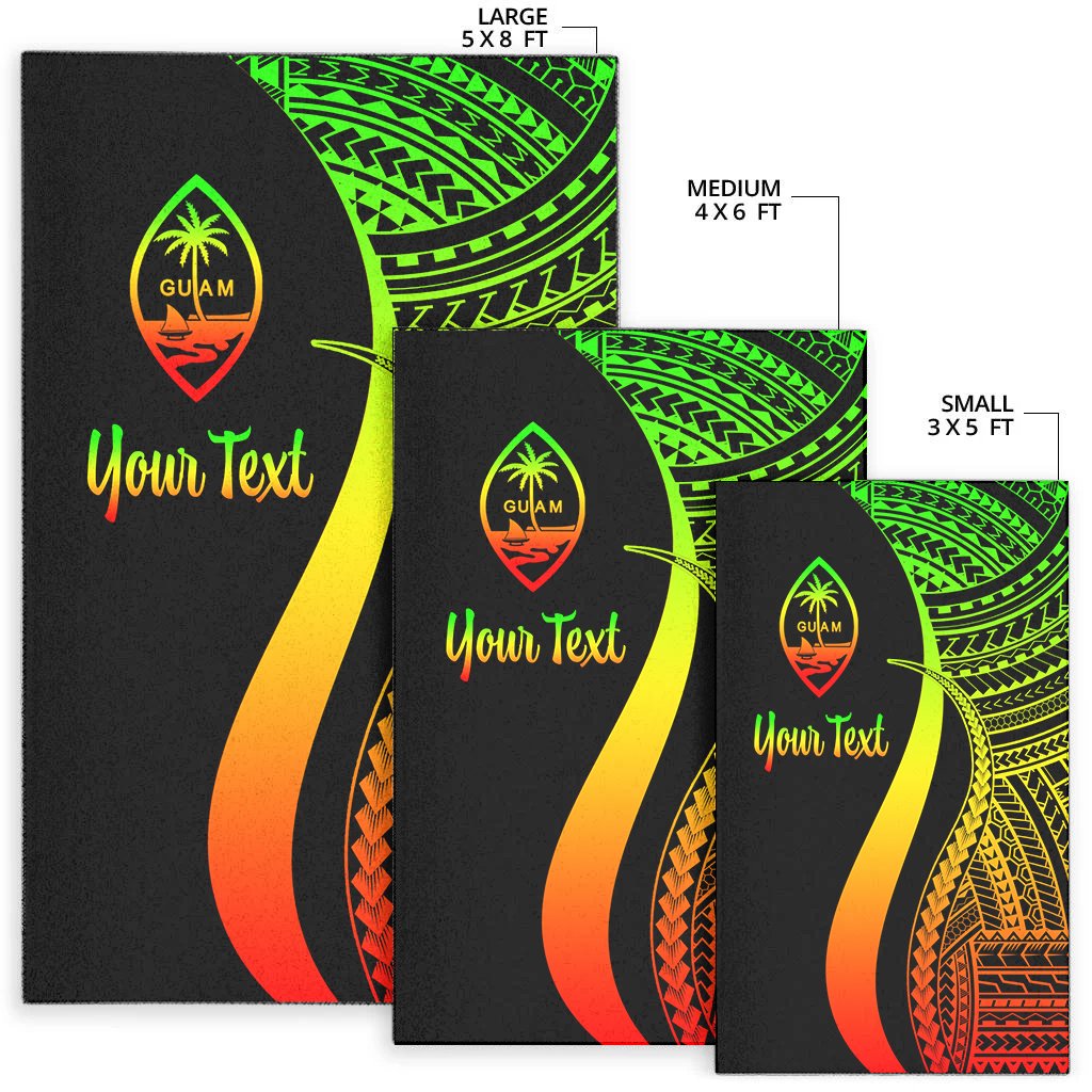 Guam Custom Personalised Area Rug - Reggae Polynesian Tentacle Tribal Pattern