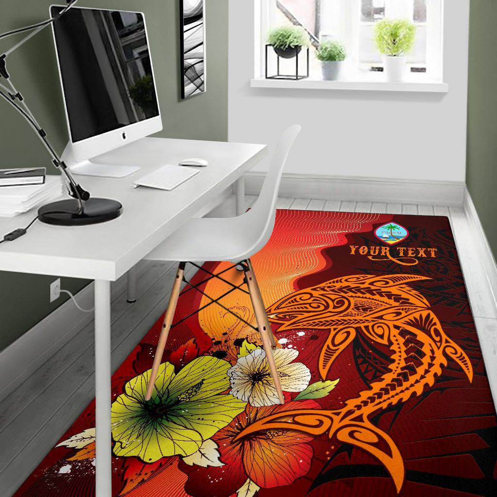 Guam Custom Personalised Area Rugs - Tribal Tuna Fish