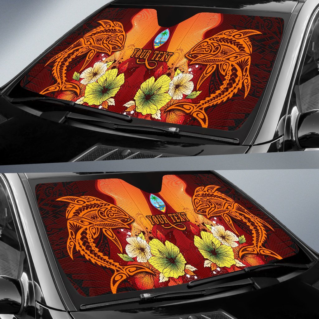 Guam Custom Personalised Auto Sun Shades - Tribal Tuna Fish