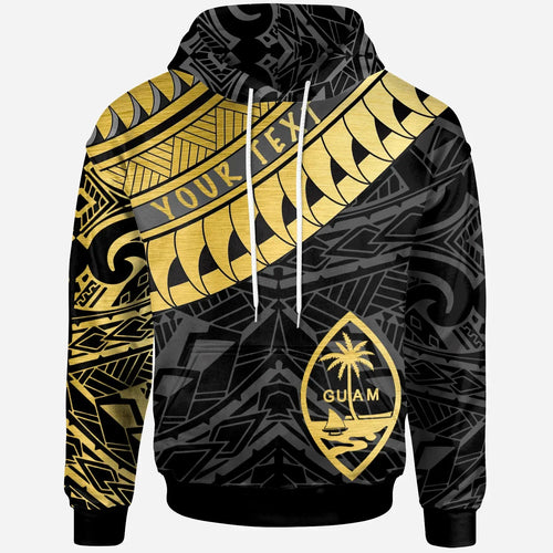 Guam - Custom Personalised Hoodie - Guam Ginger Lei Pattern Gold