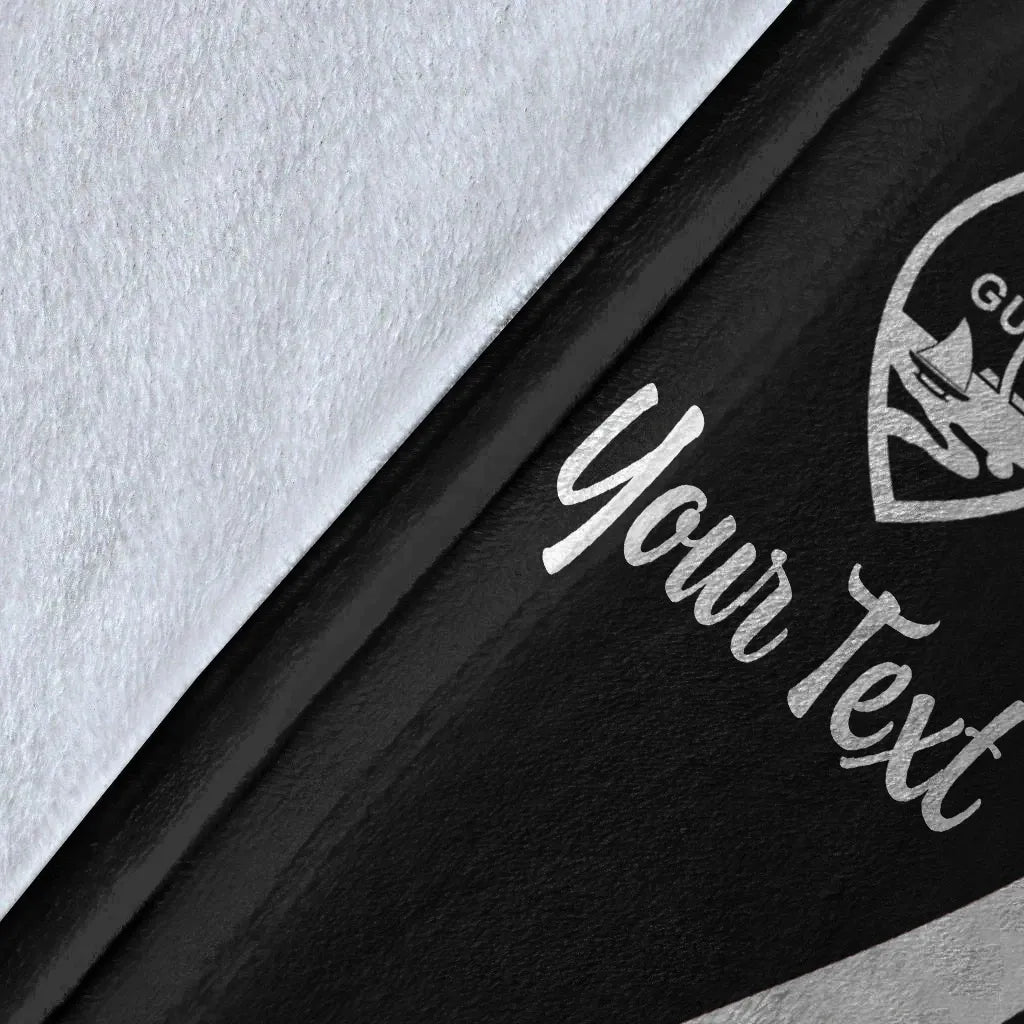 Guam Custom Personalised Premium Blanket - White Polynesian Tentacle Tribal Pattern