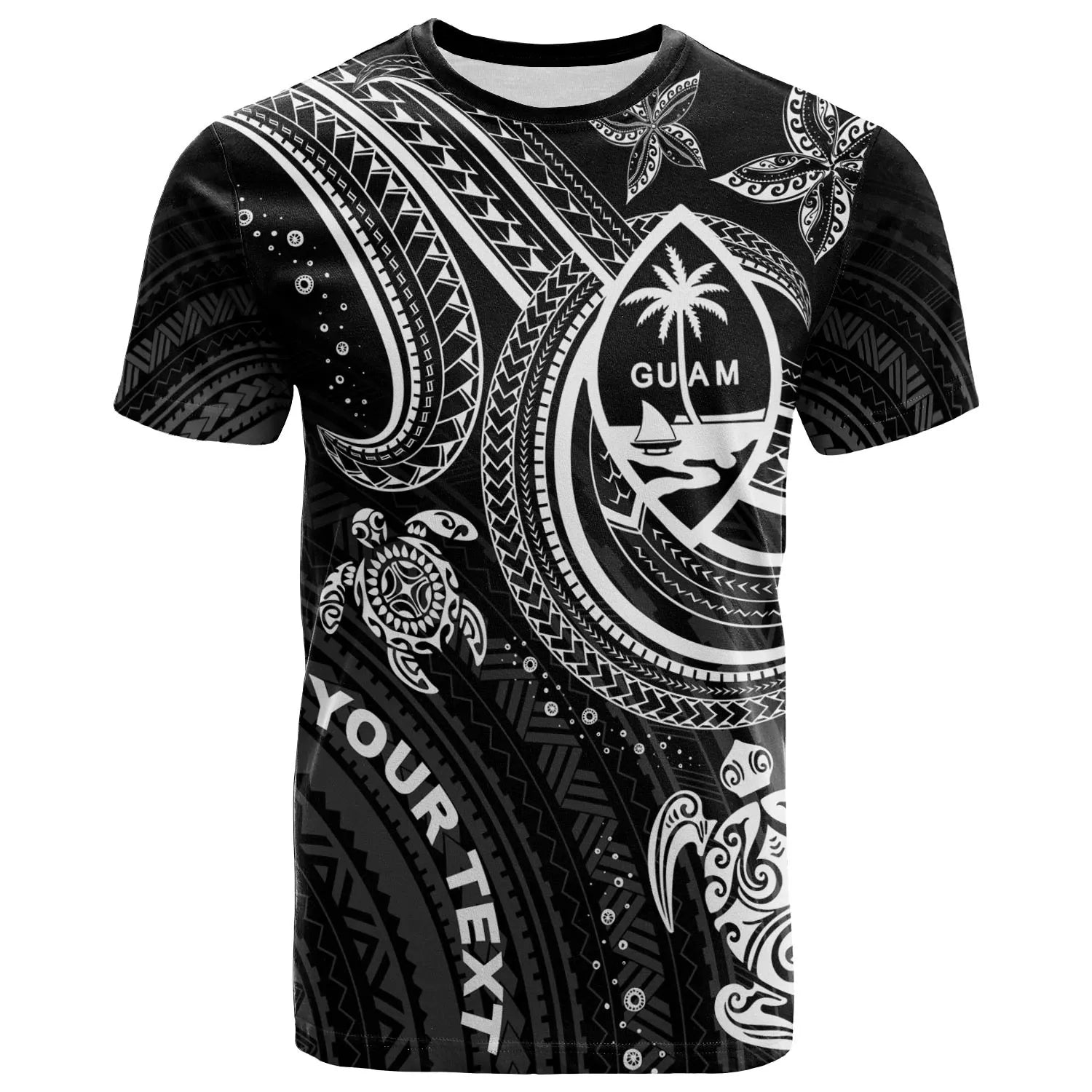 Guam Custom Personalised T-shirt - White Turtle