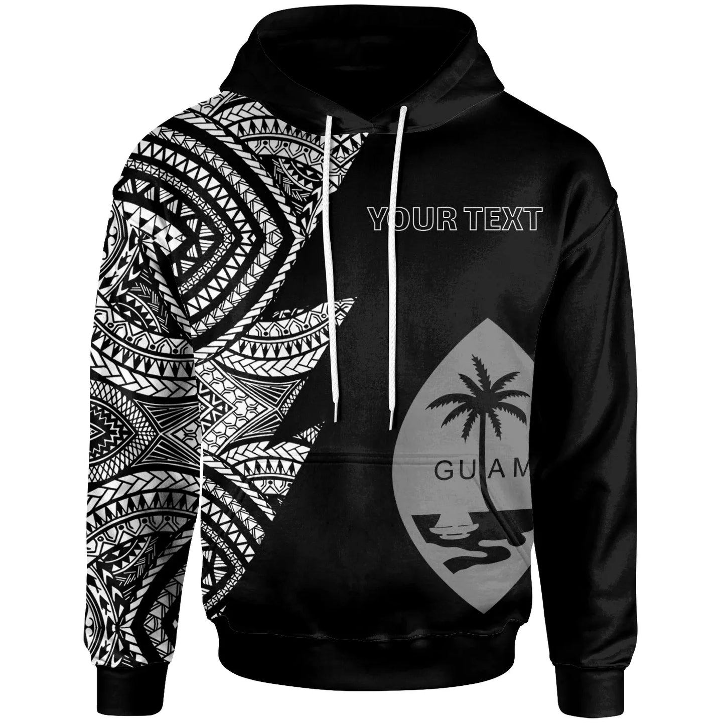Guam Custom Personalized Hoodie - Flash Style White