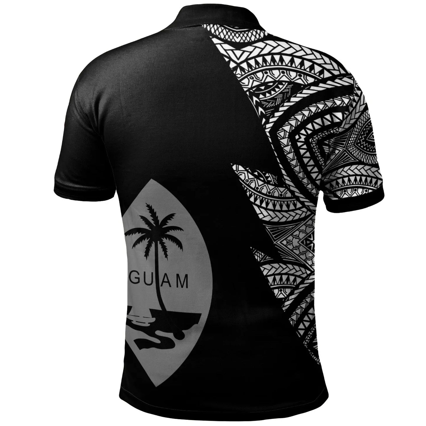 Guam Custom Personalized Polo Shirt - Flash Style White