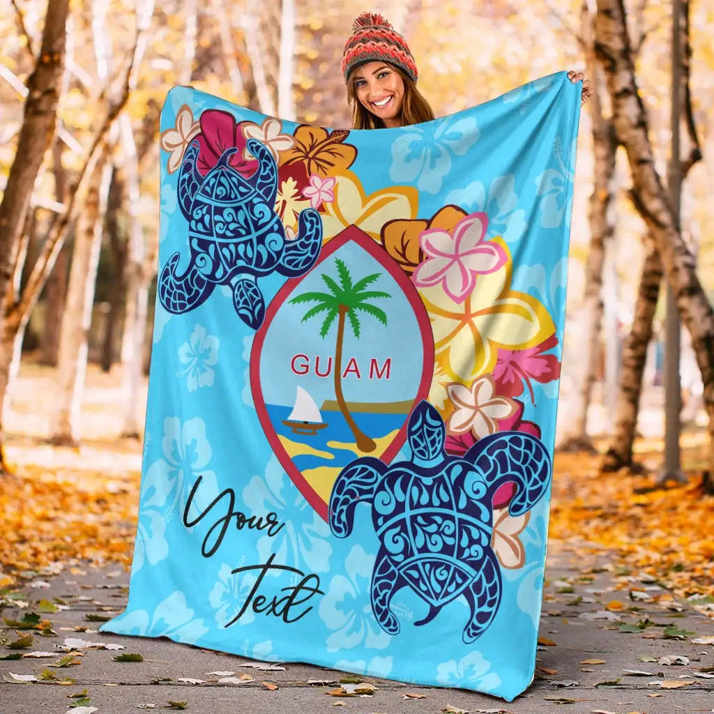 Guam Custom Personalised Premium Blanket - Tropical Style