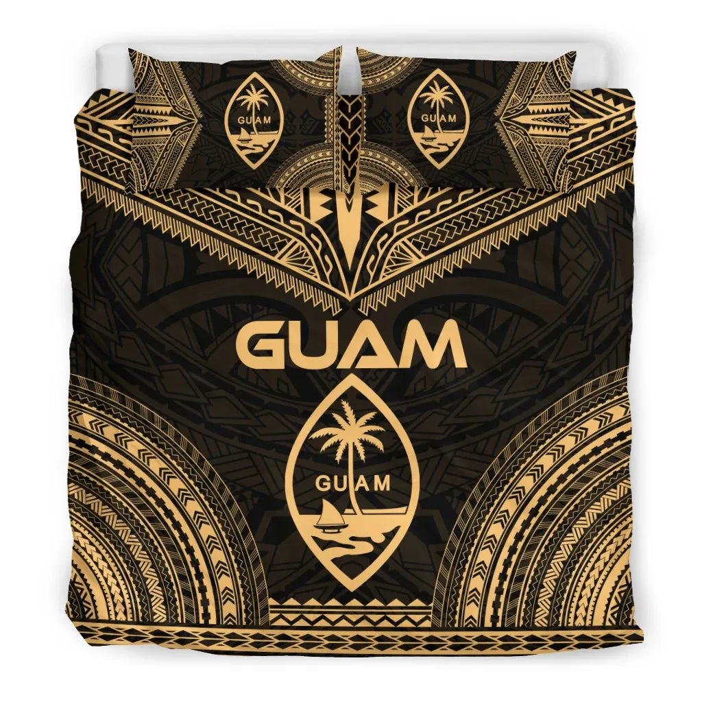 Guam Polynesian Chief Duvet Cover Set - Gold Version