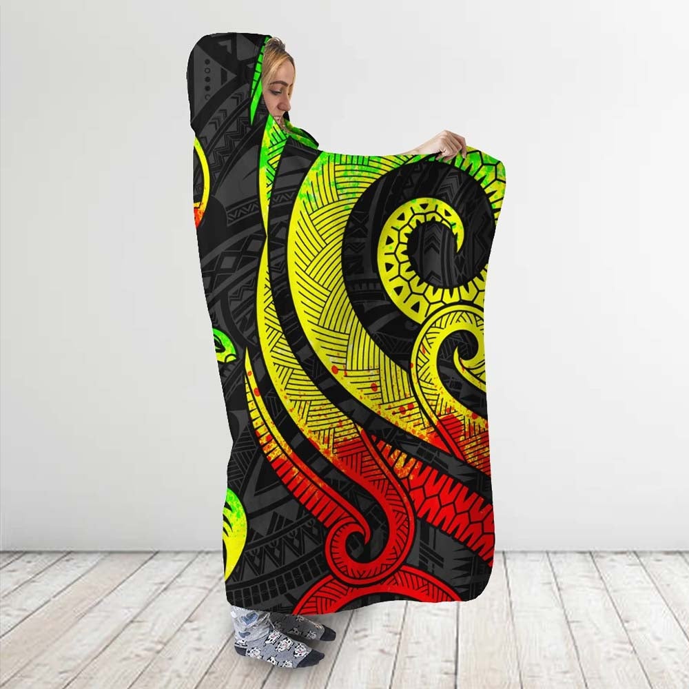 Guam Hooded Blanket - Reggae Tentacle Turtle