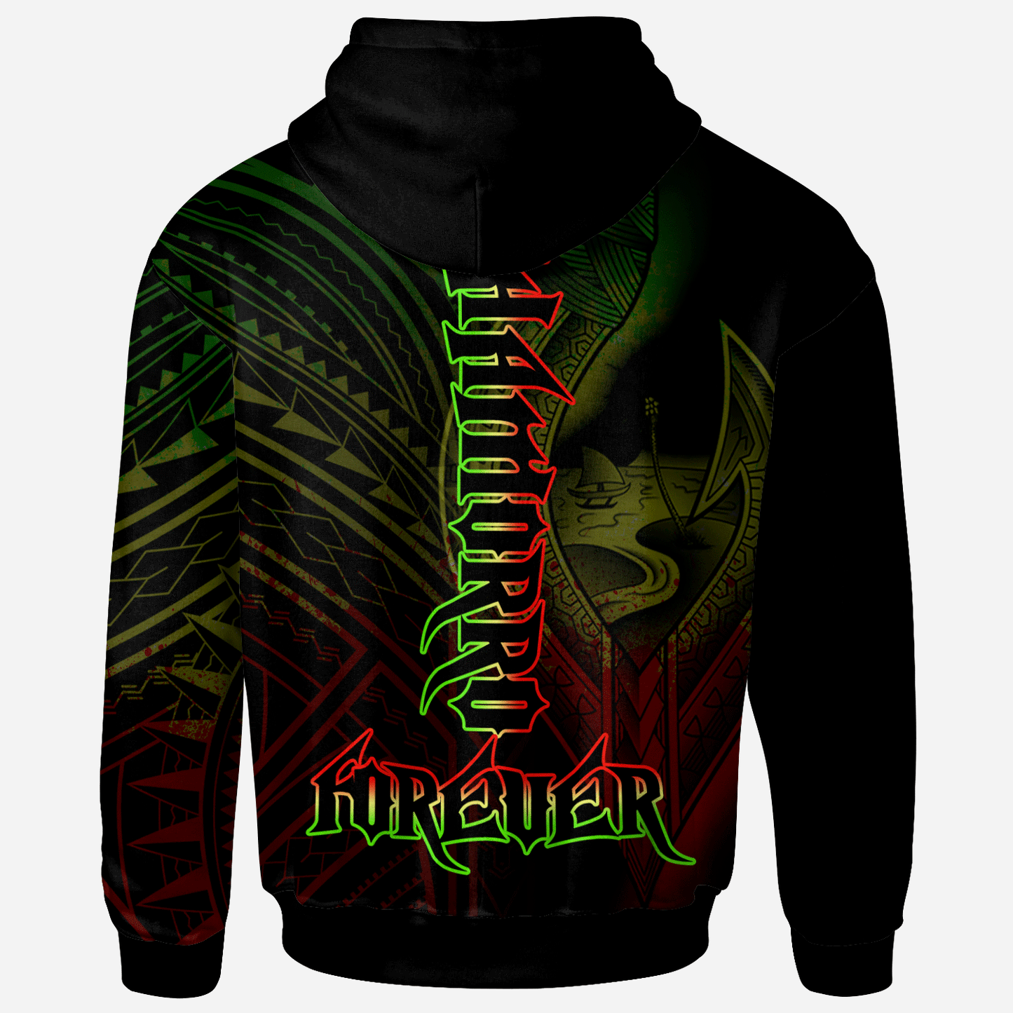 Guam Hoodie - Chamorro Forever Reggae Color