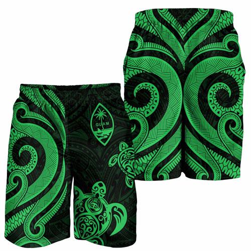 Guam Men Short - Green Tentacle Turtle