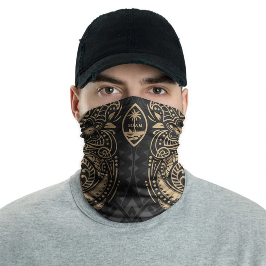 Guam Neck Gaiter - Floral Tattoo Gold