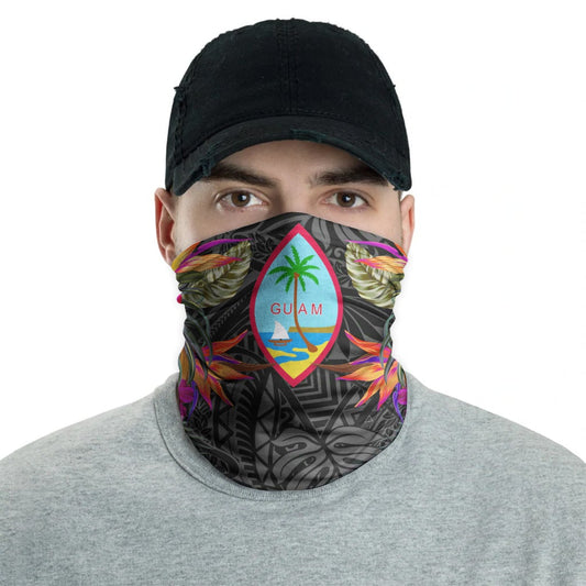 Guam Neck Gaiter - Hibiscus Polynesian Pattern