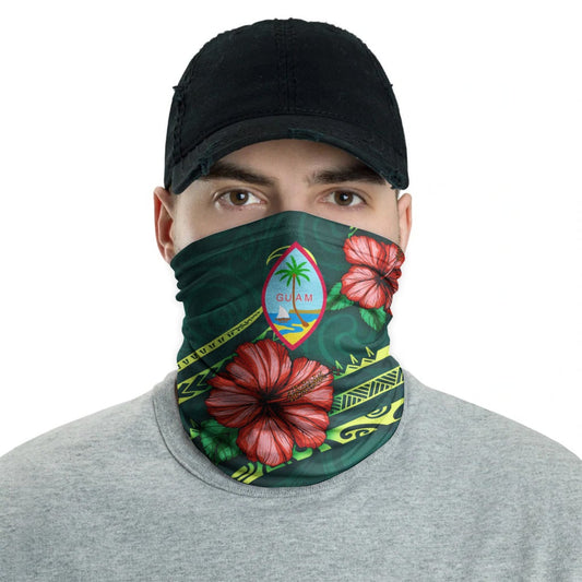 Guam Neck Gaiter - Hibiscus With Seal