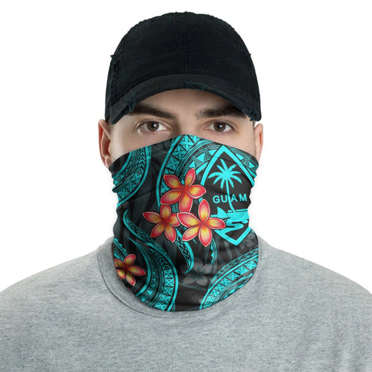 Guam Neck Gaiter - Plumeria Turquoise
