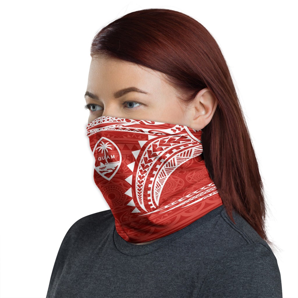 Guam Neck Gaiter - Tribal Pattern Red