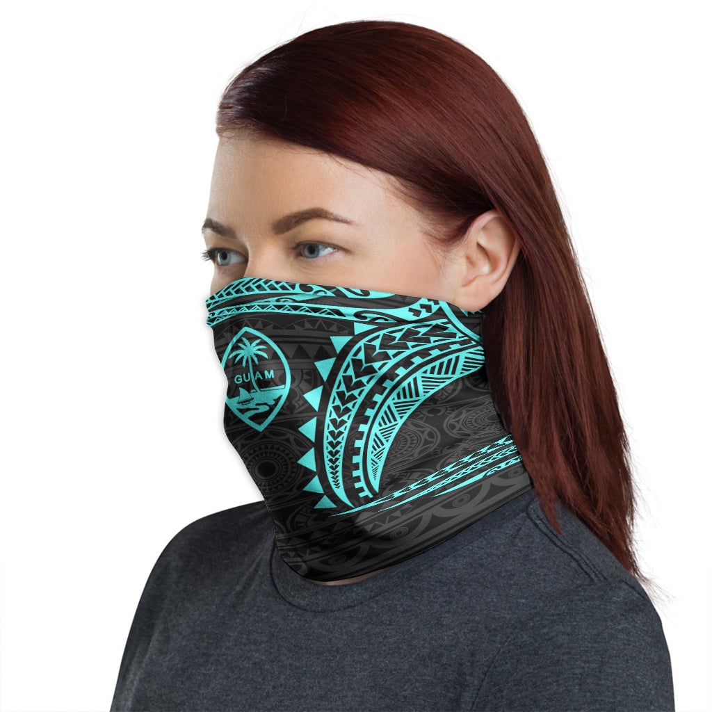 Guam Neck Gaiter - Tribal Pattern Turquoise