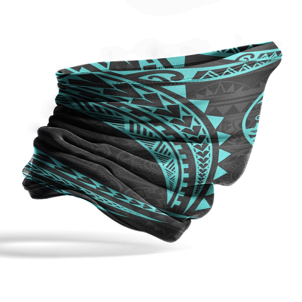 Guam Neck Gaiter - Tribal Pattern Turquoise