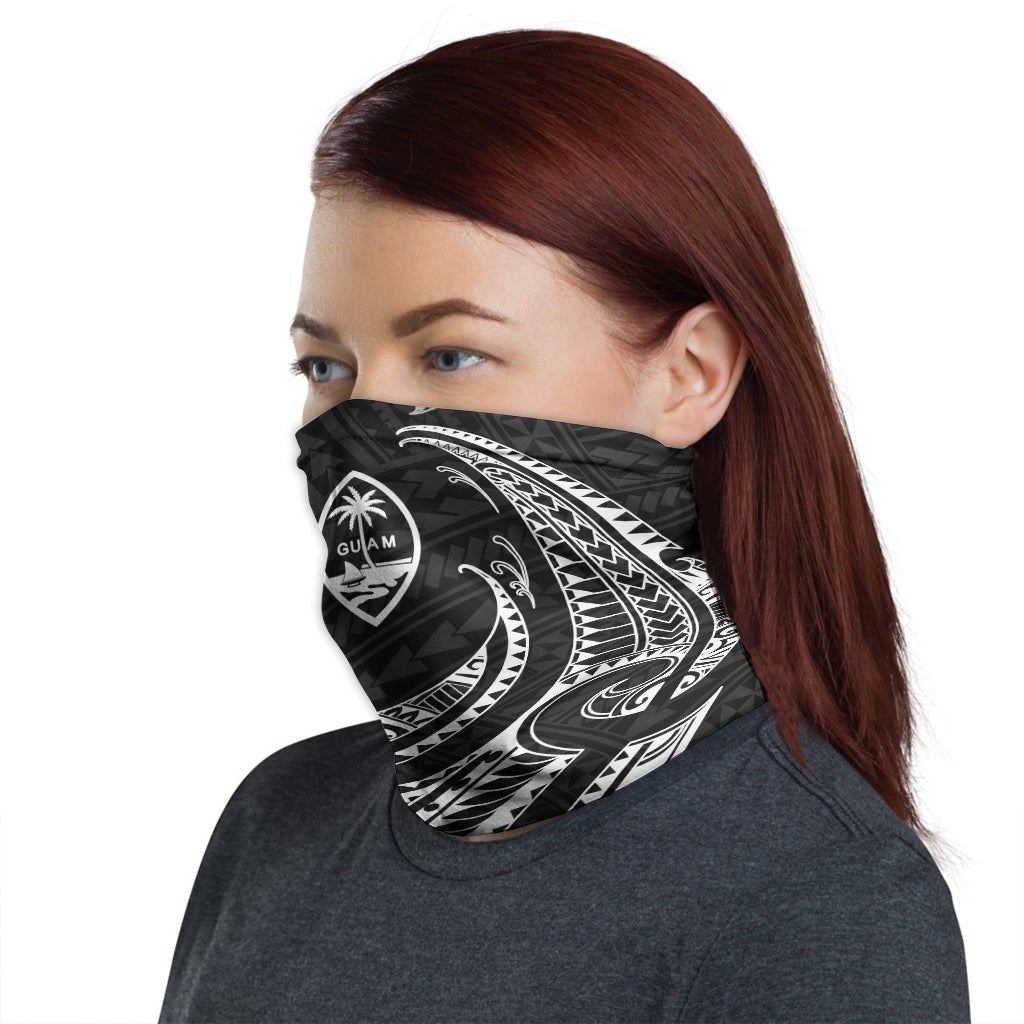 Guam Neck Gaiter - Tribal Wave White